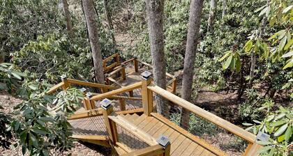 Cozy Mountain Cabin Nestled on 3.5 Acres - Multi-Tier Deck, Creek Access!