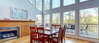 Lakefront home with private dock, 3 boat slips, fantastic bunk house & decks