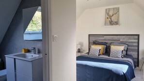 2 bedrooms, iron/ironing board, free WiFi, bed sheets - AU PORTE DE L'OCEAN GITE WITH HEATED POOL (Plonéour-Lanvern)