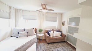 1 soverom, strykejern/-brett, wi-fi (inkludert) og sengetøy