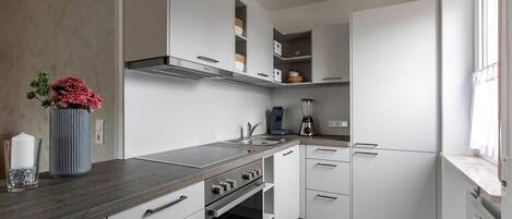 Fridge, oven, stovetop, dishwasher