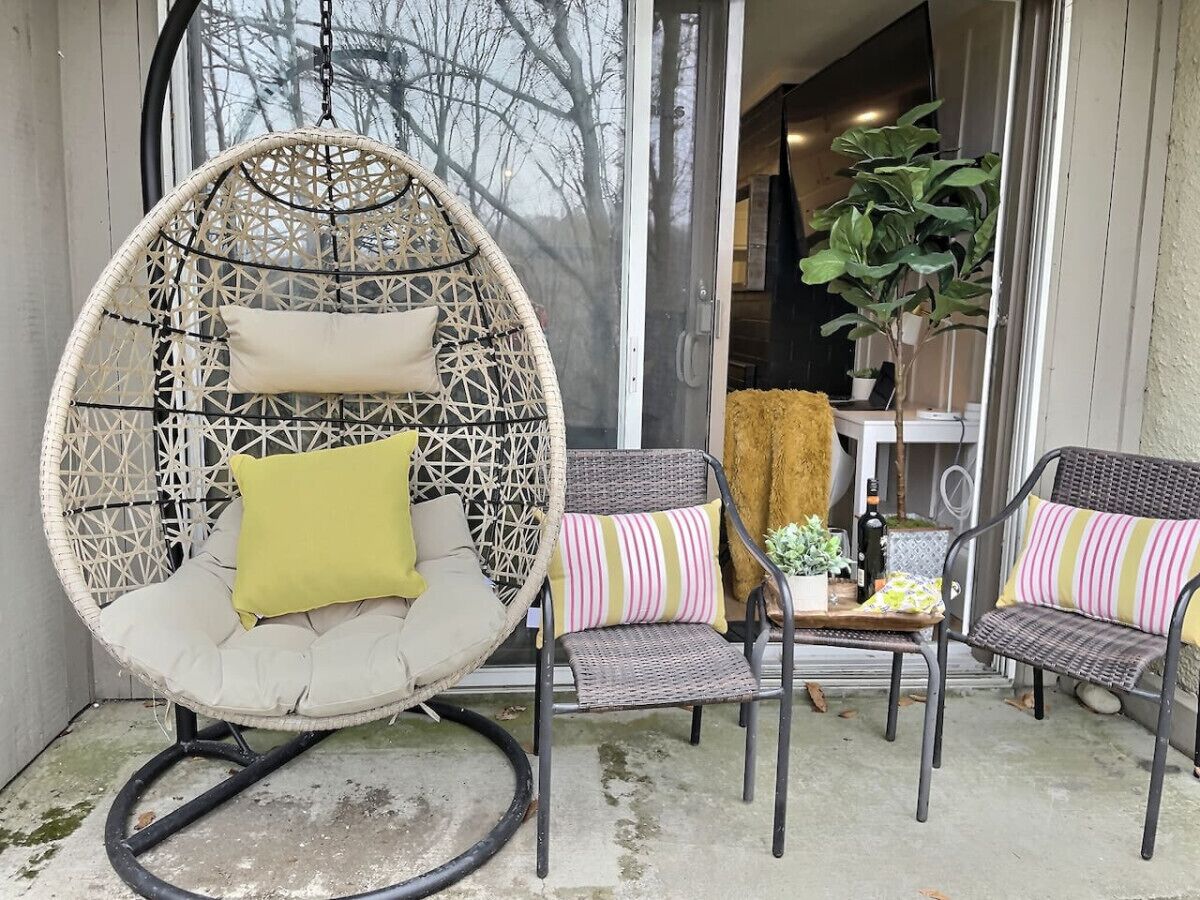 Step onto our porch overlooking the golf course, and let the peaceful surroundings relax you.