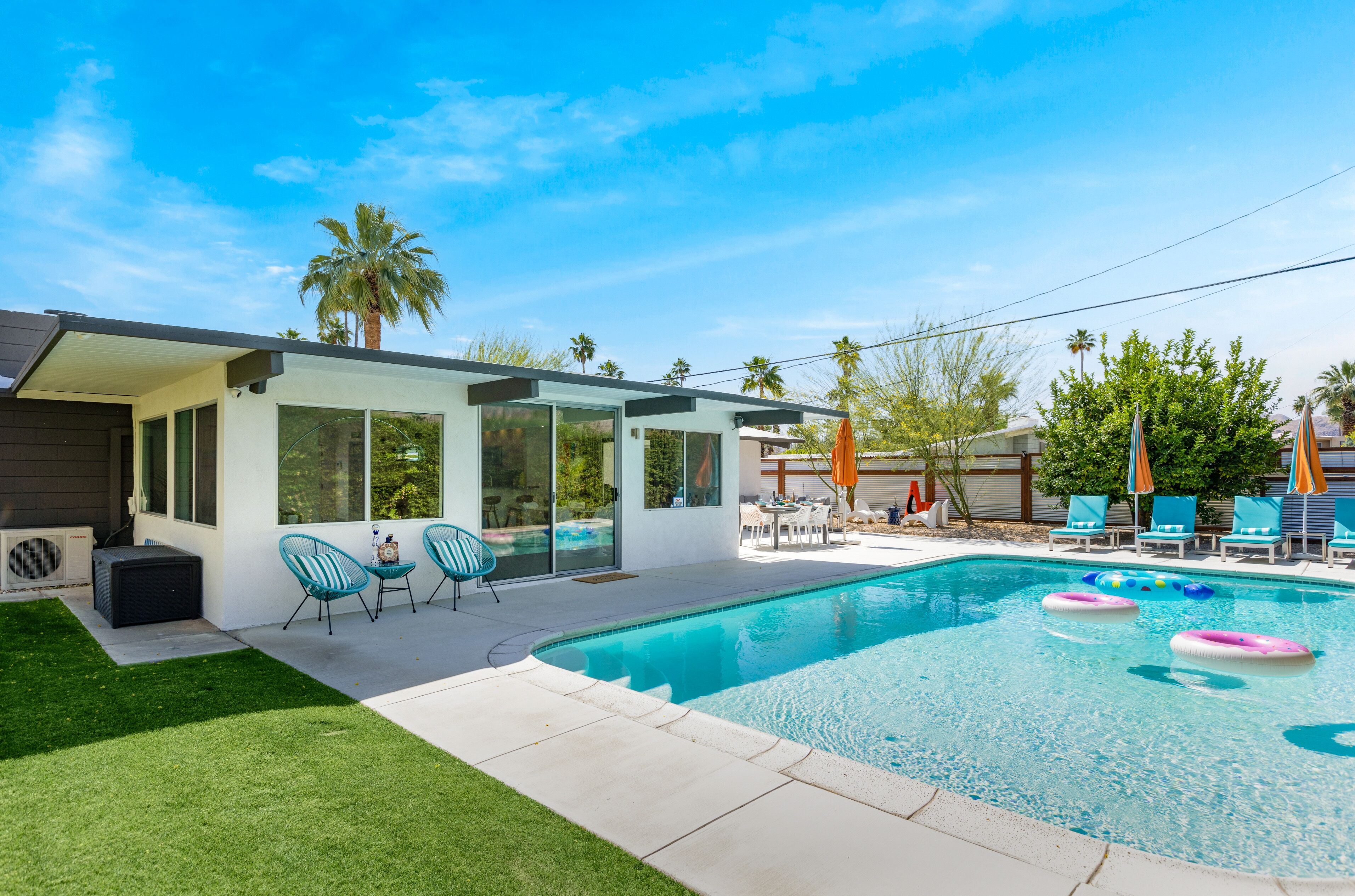 Piscine extérieure, piscine chauffée