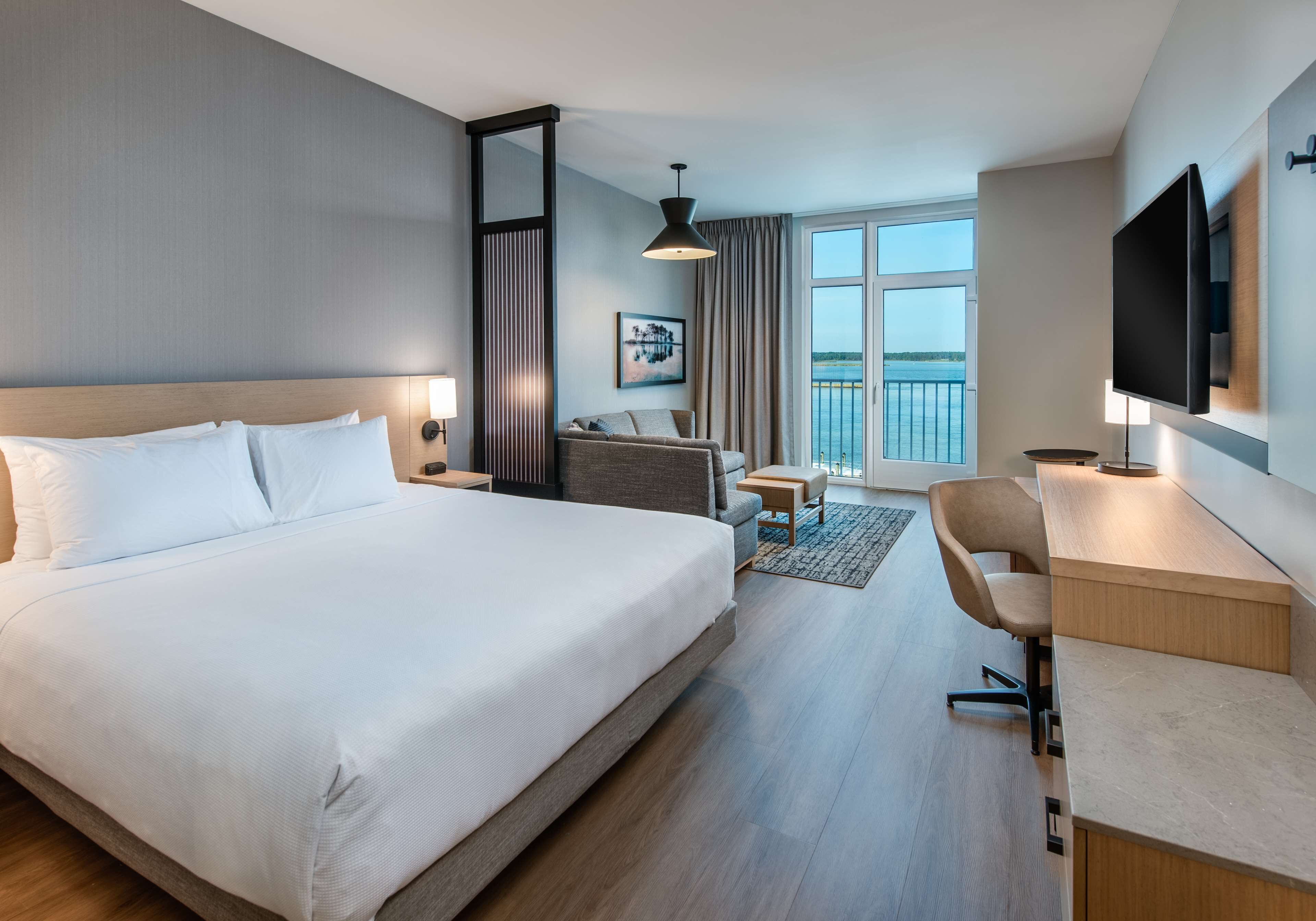 Hypo-allergenic bedding, pillow-top beds, in-room safe, desk