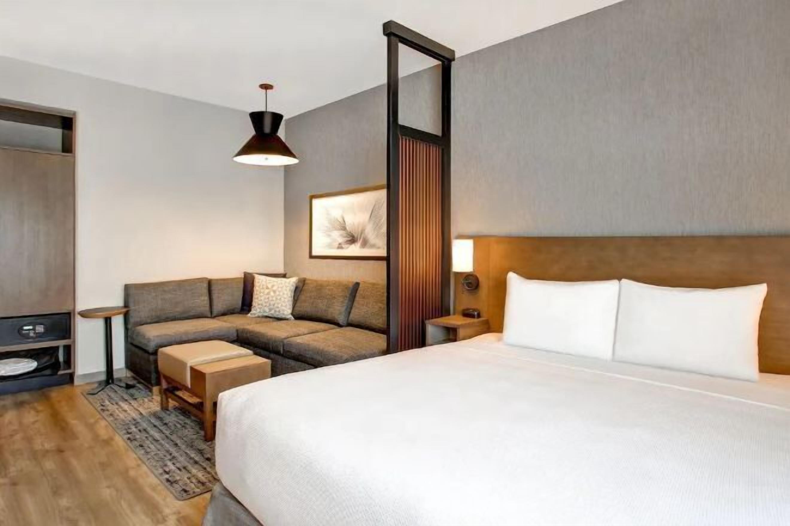 Hypo-allergenic bedding, pillow-top beds, in-room safe, desk