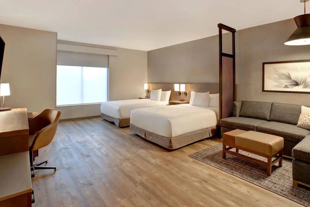 Hypo-allergenic bedding, pillow-top beds, in-room safe, desk