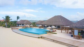 Private beach, white sand