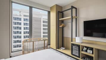 1 bedroom, hypo-allergenic bedding, down duvets, in-room safe