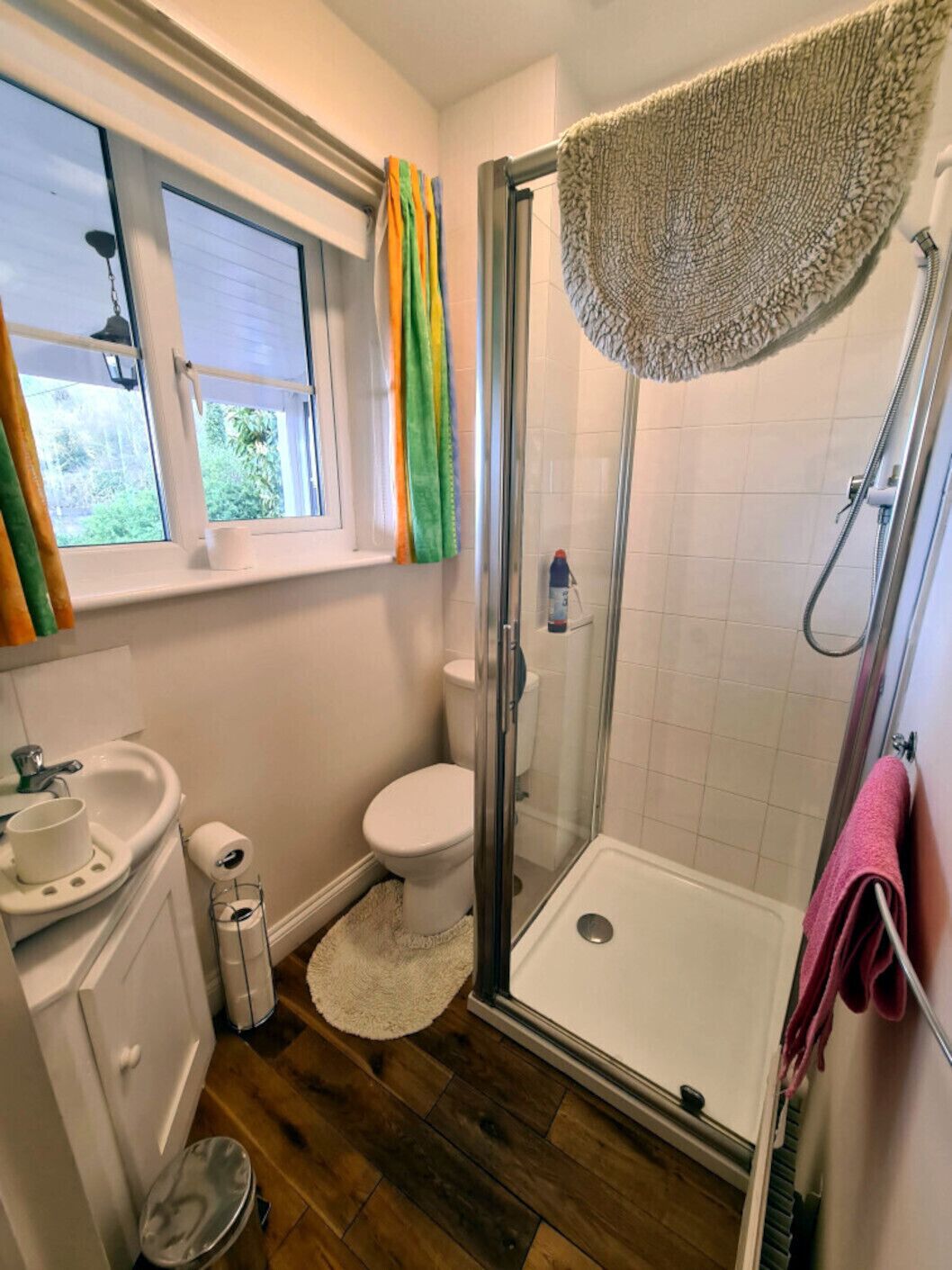 Bathtub, hair dryer, towels, soap
