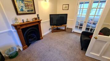 TV, DVD player, stereo