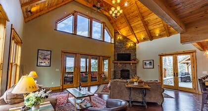Stunning Mountaintop Retreat with High End Amenities and Four Fireplaces