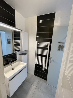 Shower, hair dryer