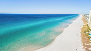 Beach nearby, sun-loungers