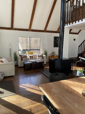 TV connectée, cheminée, jeux vidéo