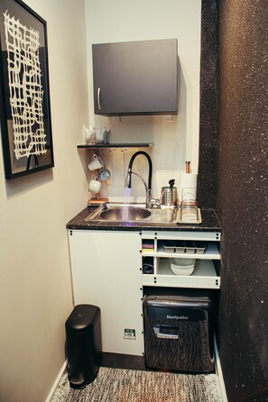 Leilighet | Eget kjøkken | Kjøleskap, mikrobølgeovn, vannkoker og brødrister