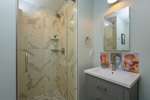 Shower, hair dryer