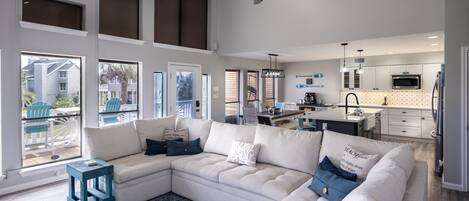 Smart TV, fireplace, video games