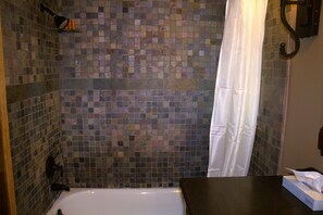 Family Villa, 2 Bedrooms | Bathroom | Shower, free toiletries, towels, soap - Goldmine Lodge (Big Bear Lake)