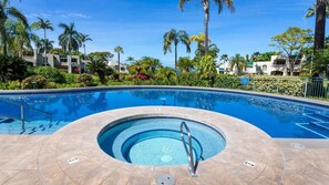 Outdoor pool - Palms of Wailea 1306 Remodeled Spacious Wailea 2BD w AC Pool Ocean View (Kihei)