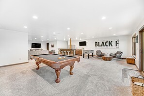 Games room - Bright and spacious home in the Black Hills w/decks, private hot tub (Sturgis)