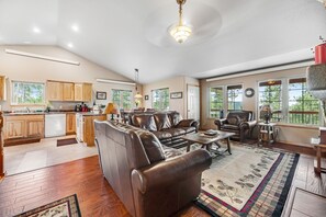 TV, fireplace, foosball