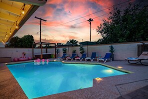 Outdoor pool, a heated pool