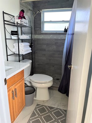 Shower, hair dryer, towels, soap - Cozy Friendly Family Oriented 3 Bedroom Home, mins from Clearwater Beach (Clearwater)