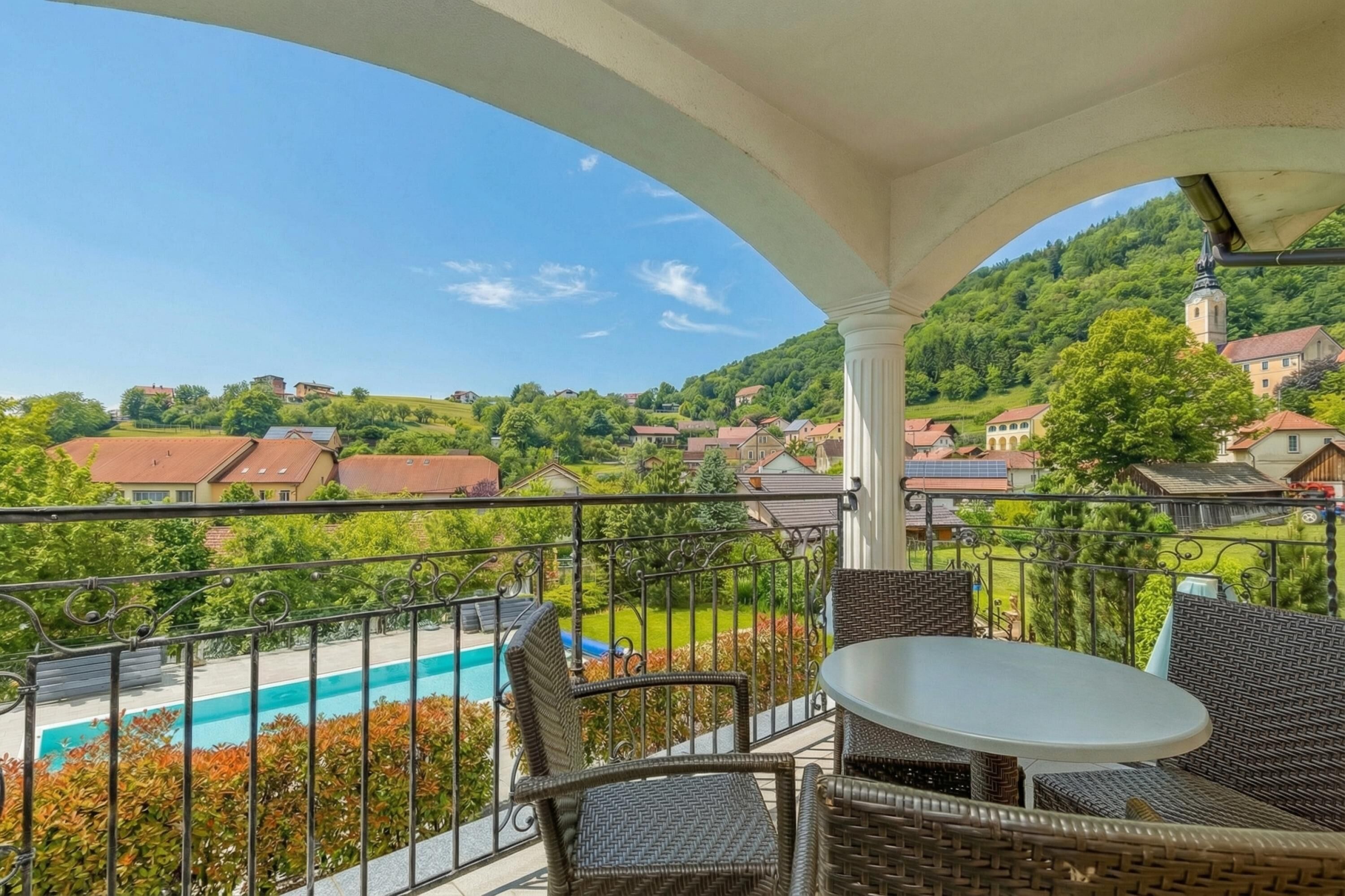 Family Apartment, Multiple Bedrooms, Mountainside (Pool Villa Silva Marija - App 102) | Outdoor dining