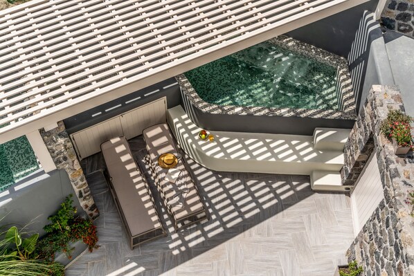 Luxury Apartment | Terrace/patio - Wine and Yard Caves (Santorini)