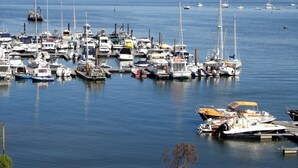 A marina with various boats docked, including sailboats and motorboats. - Central Arcachon - Bright 3* Duplex T3 with Balcony, Parking, and Modern Amenities (Arcachon)