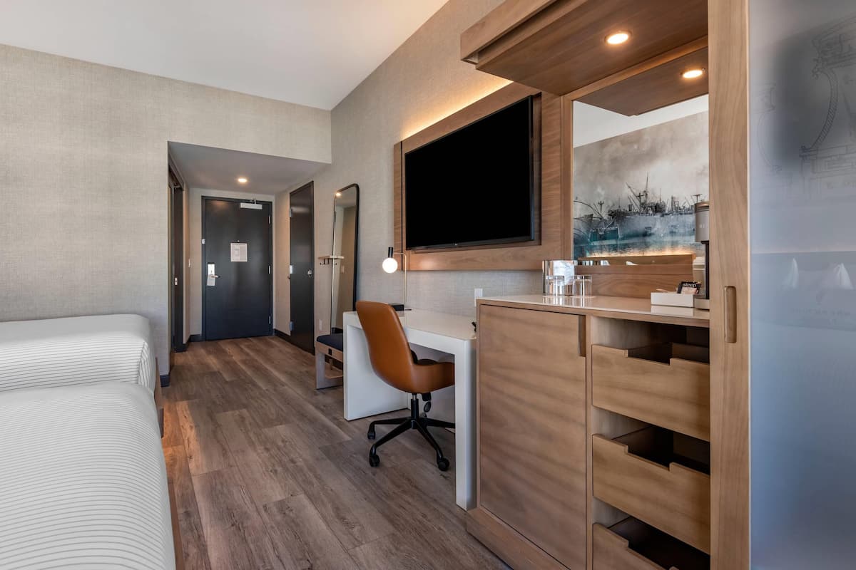 standard room, 2 queen beds, non smoking | 1 bedroom, in-room safe, desk, laptop workspace