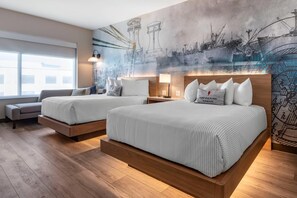 Standard Room, 2 Queen Beds, Non Smoking | 1 bedroom, in-room safe, desk, laptop workspace