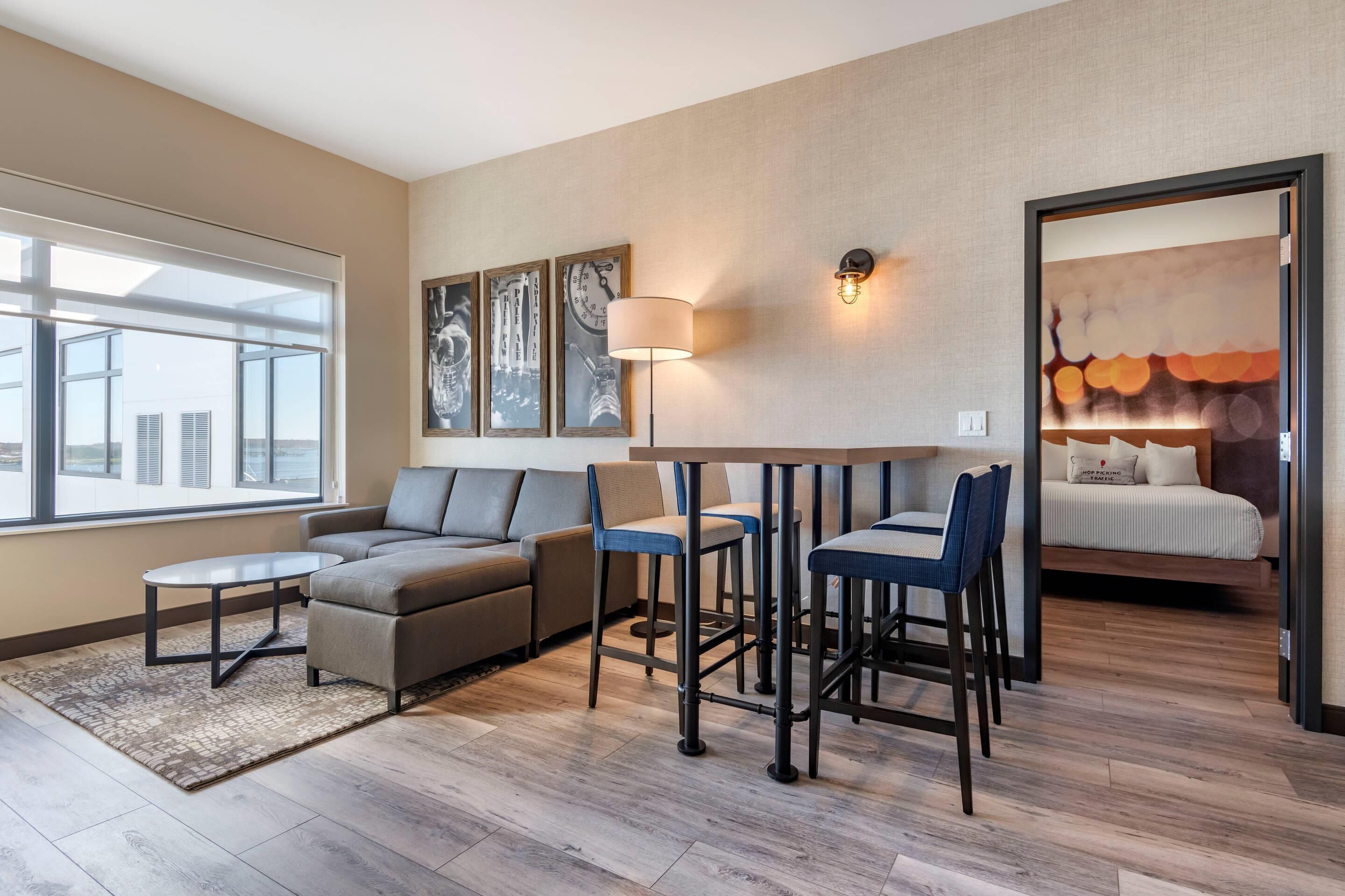 In-room safe, desk, laptop workspace, blackout drapes