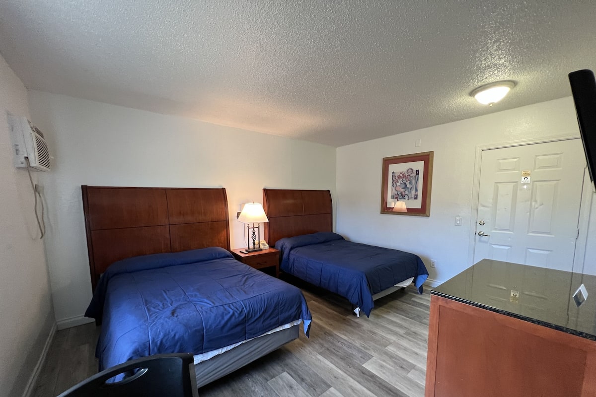 Desk, laptop workspace, free WiFi, bed sheets