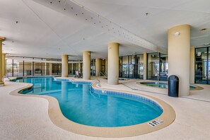 Indoor pool, a heated pool - Oceanfront Retreat with Private Balcony (Myrtle Beach)