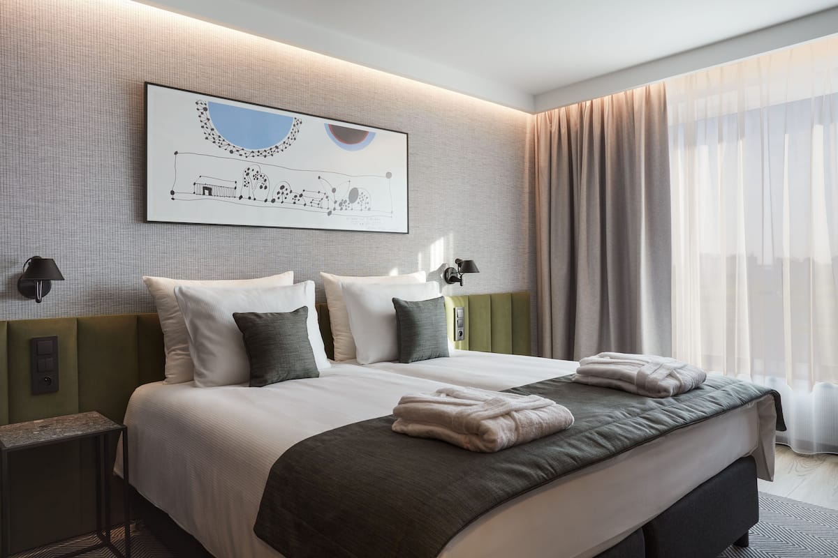 1 chambre, literie hypoallergénique, minibar