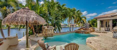 Outdoor pool, a heated pool