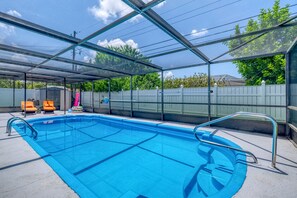 A heated pool