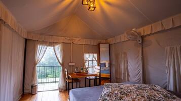 Luxury Tent | Egyptian cotton sheets, premium bedding, individually decorated