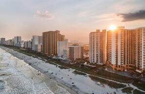 Condo, 1 King Bed, Kitchenette, Oceanfront (BP King Studio) | Beach | On the beach, white sand, surfing, fishing - Blue Palmetto Vacation Rentals (Myrtle Beach)