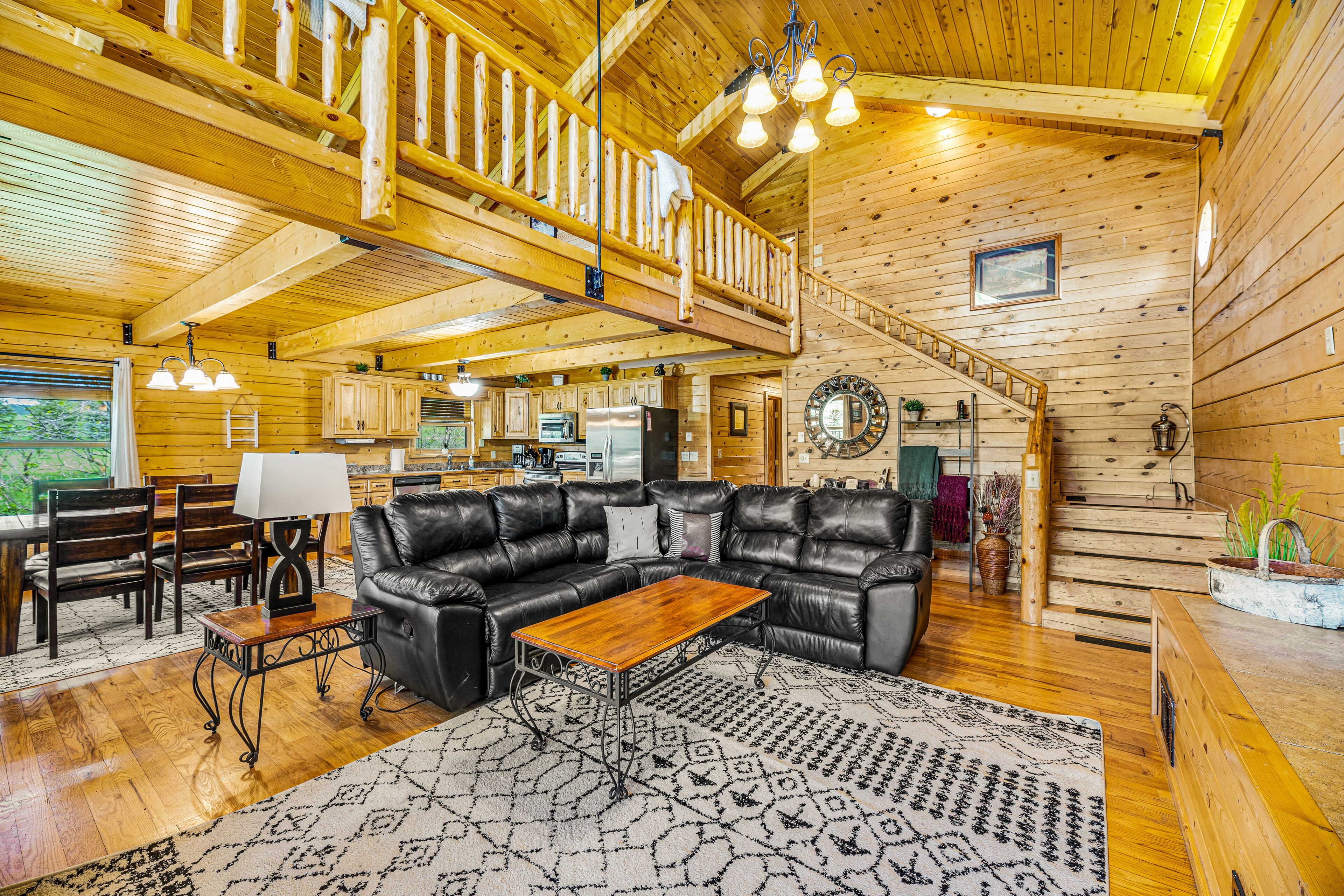 Televisión y chimenea 