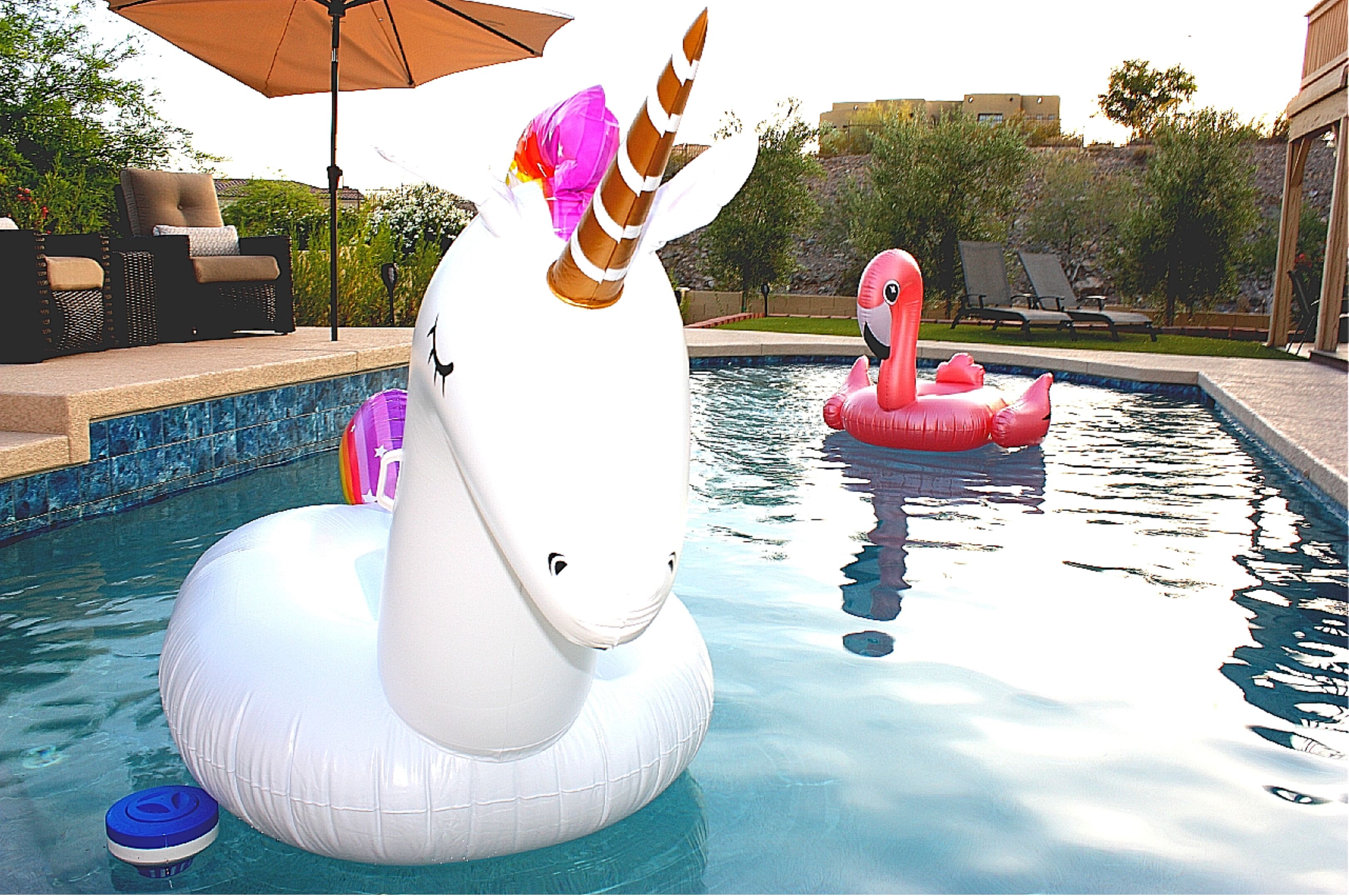 Utendørsbasseng og et oppvarmet basseng