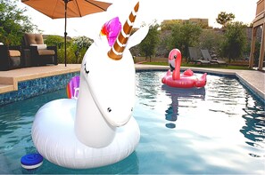 Outdoor pool, a heated pool