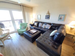 Condo, Multiple Beds, Kitchen, Beach View | Living room | 40-inch TV with digital channels - Island House A208 (St. Augustine)