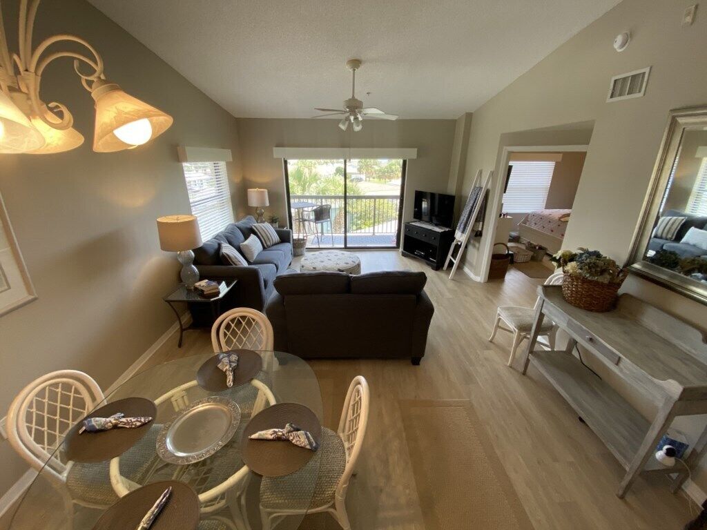 Condo, Multiple Beds, Kitchen, Partial Ocean View | Living area | 40-inch TV with digital channels, DVD player