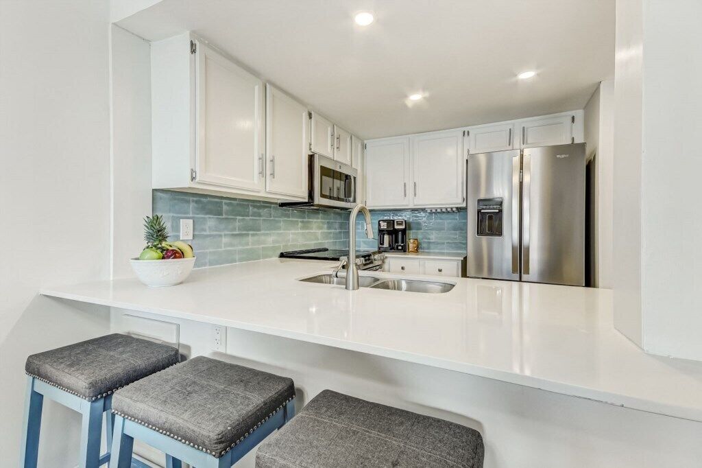 Condo, Multiple Beds, Private Pool, Beach View | Private kitchen | Fridge, microwave, oven, stovetop