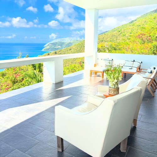 Solace Villa - 5 bedroom with pool and tropical gardens in Apple Bay, Tortola