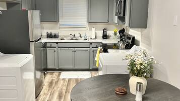 Microwave, oven, stovetop, dishwasher