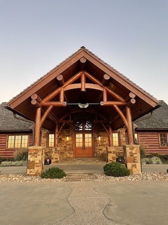 Exterior. A one-of-a-kind Log Lodge on over 200 acres of panoramic views & serene settings