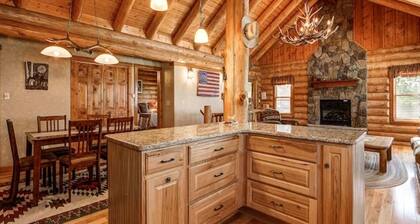 Log cabin style home on secluded 48 acre property